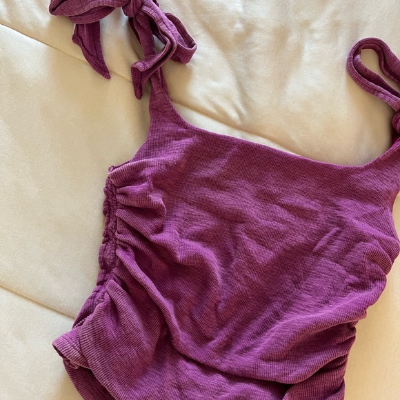 Free People Purple Camisole with Tie Straps - Picture 2 of 5